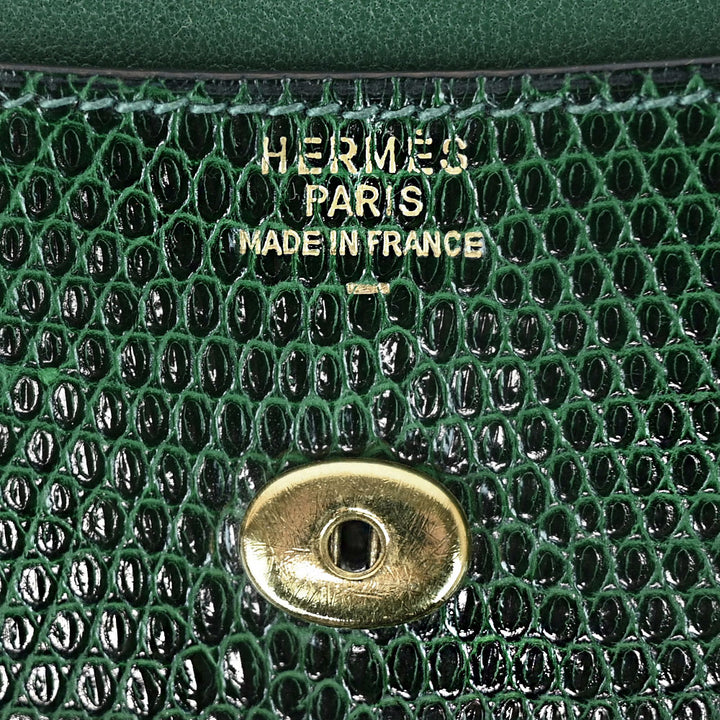 Hermès Green Lizard Rio Clutch