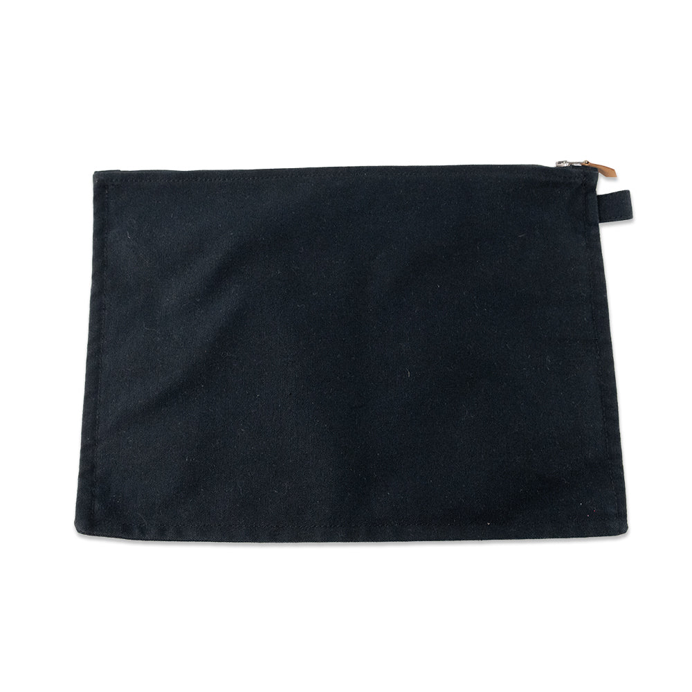 Hermes Black Toile Bora Bora Pouch