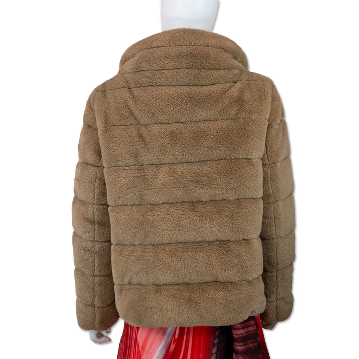 Herno Tan Faux-Fur Teddy Down Jacket