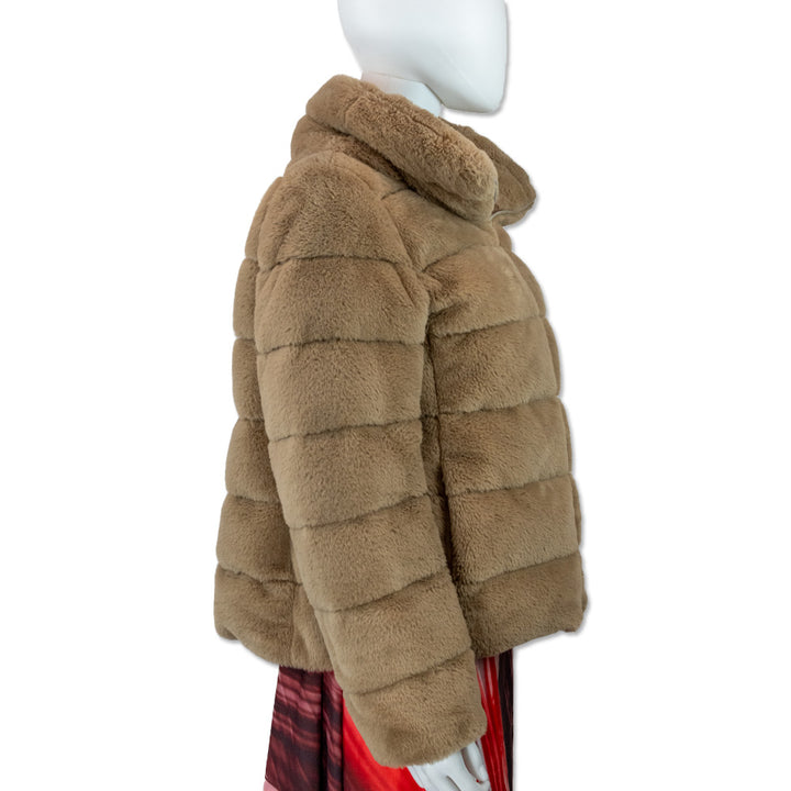 Herno Tan Faux-Fur Teddy Down Jacket