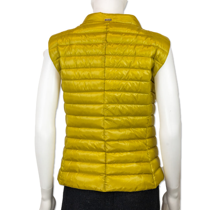 Herno Iconico Vera Yellow Nylon Fitted Vest