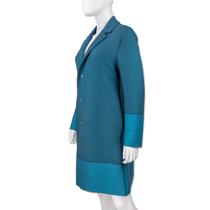 Issey Miyake Turquoise Cosmic Ripple Jacket