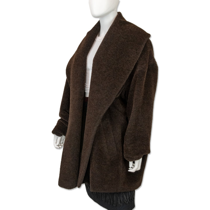 Jill Sander Oversized Brown Shearling Coat