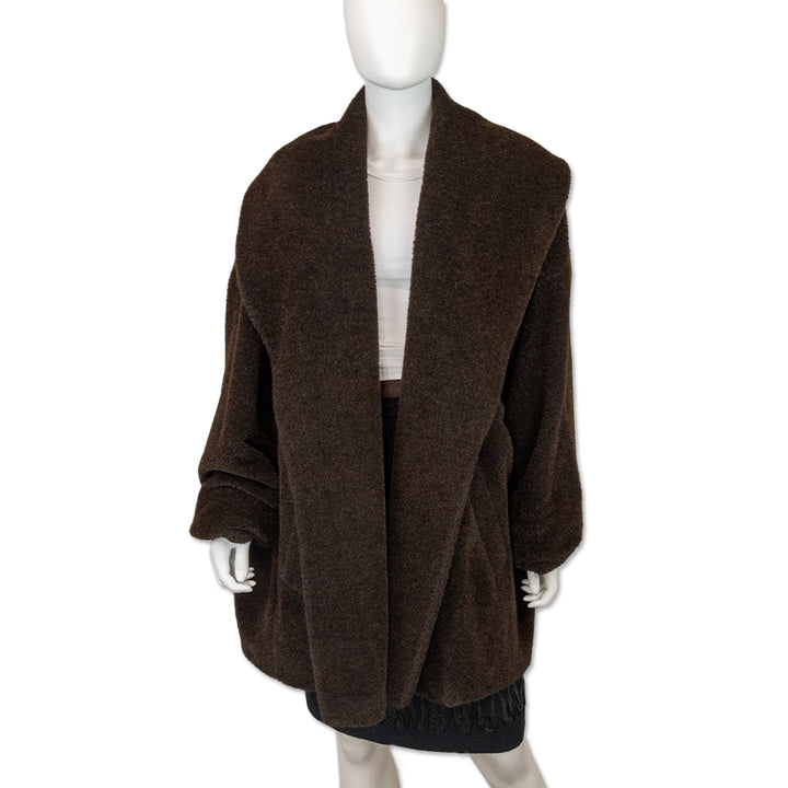 Jill Sander Oversized Brown Shearling Coat