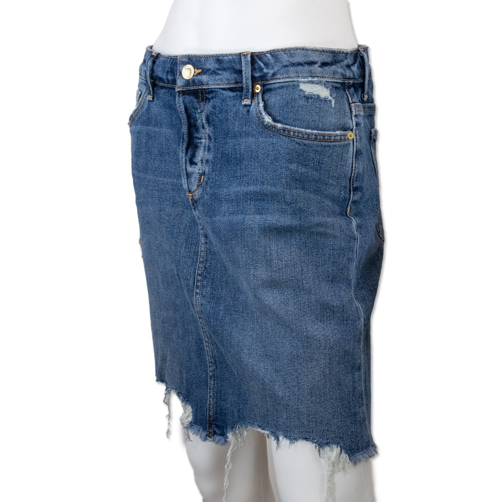 Joe
s Distressed Denim Midi Skirt