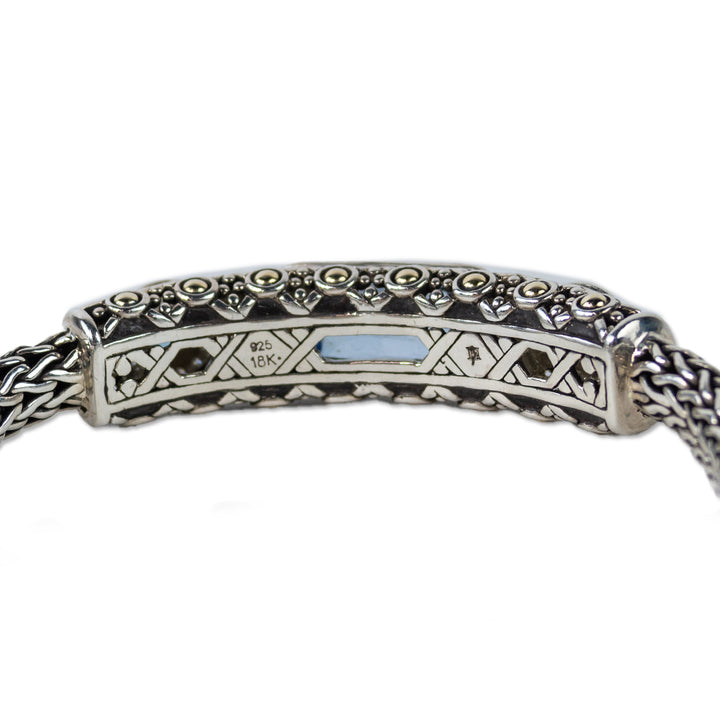 John Hardy Blue Topaz 
Diamond Jaisalmar Bracelet