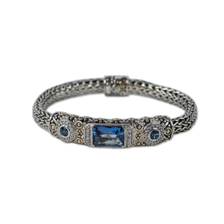 John Hardy Blue Topaz 
Diamond Jaisalmar Bracelet