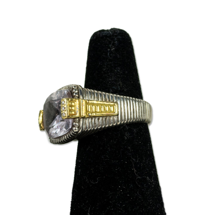 Judith Ripka Lavender Stone 
Diamond Cocktail Ring