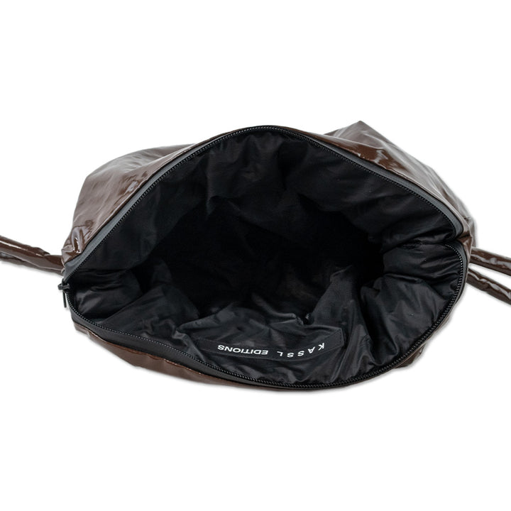 Kassel Brown Lacquer Pouch Bag