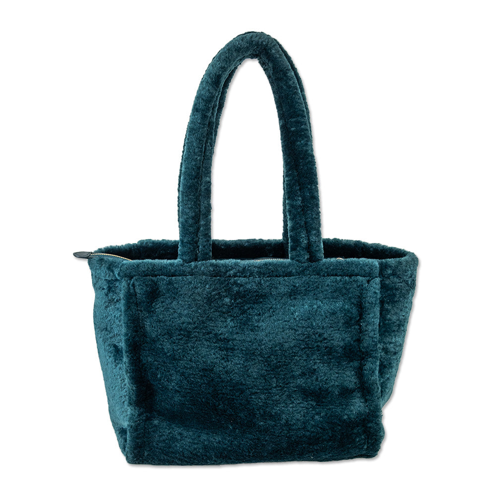 Kate Spade Ella Teal Faux Fur Large Tote