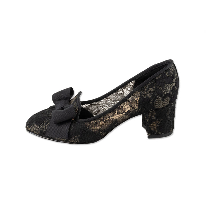 Kate Spade Floral Lace Block Heel With Bow