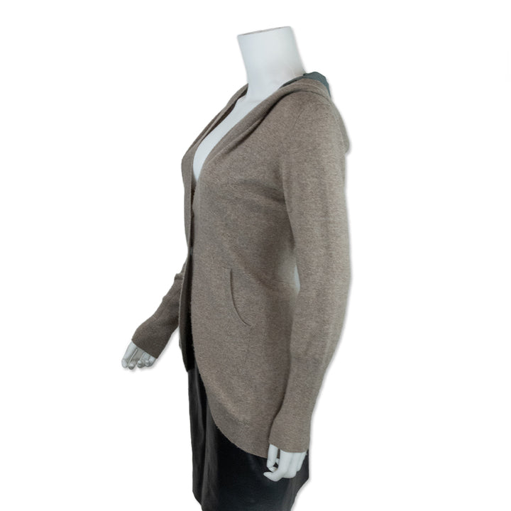 Brunello Cucinelli Cashmere Front Zip Hooded Sweater