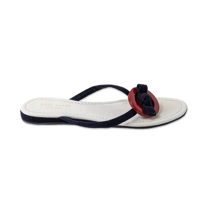 Kate Spade Red, White, and Blue Button Thong Sandal