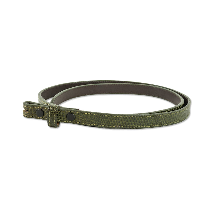 Kieselstein-Cord Interchangeable Thin Green Lizard Skin Belt