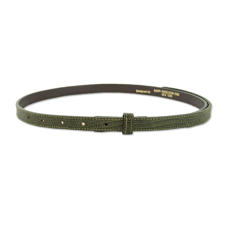 Kieselstein-Cord Interchangeable Thin Green Lizard Skin Belt