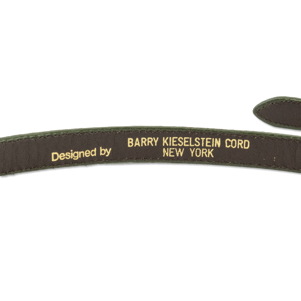 Kieselstein-Cord Interchangeable Thin Green Lizard Skin Belt