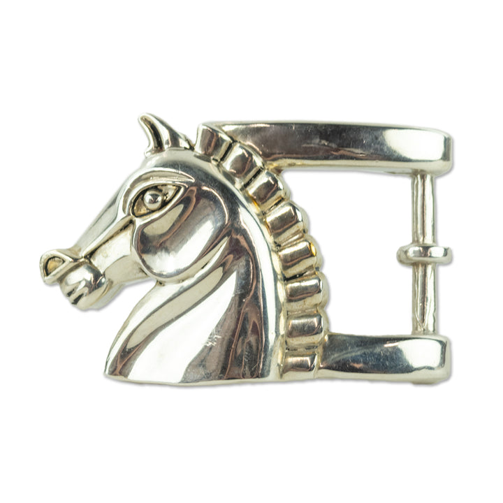 Kieselstein-Cord Sterling Silver Stylized Horse Belt Buckle