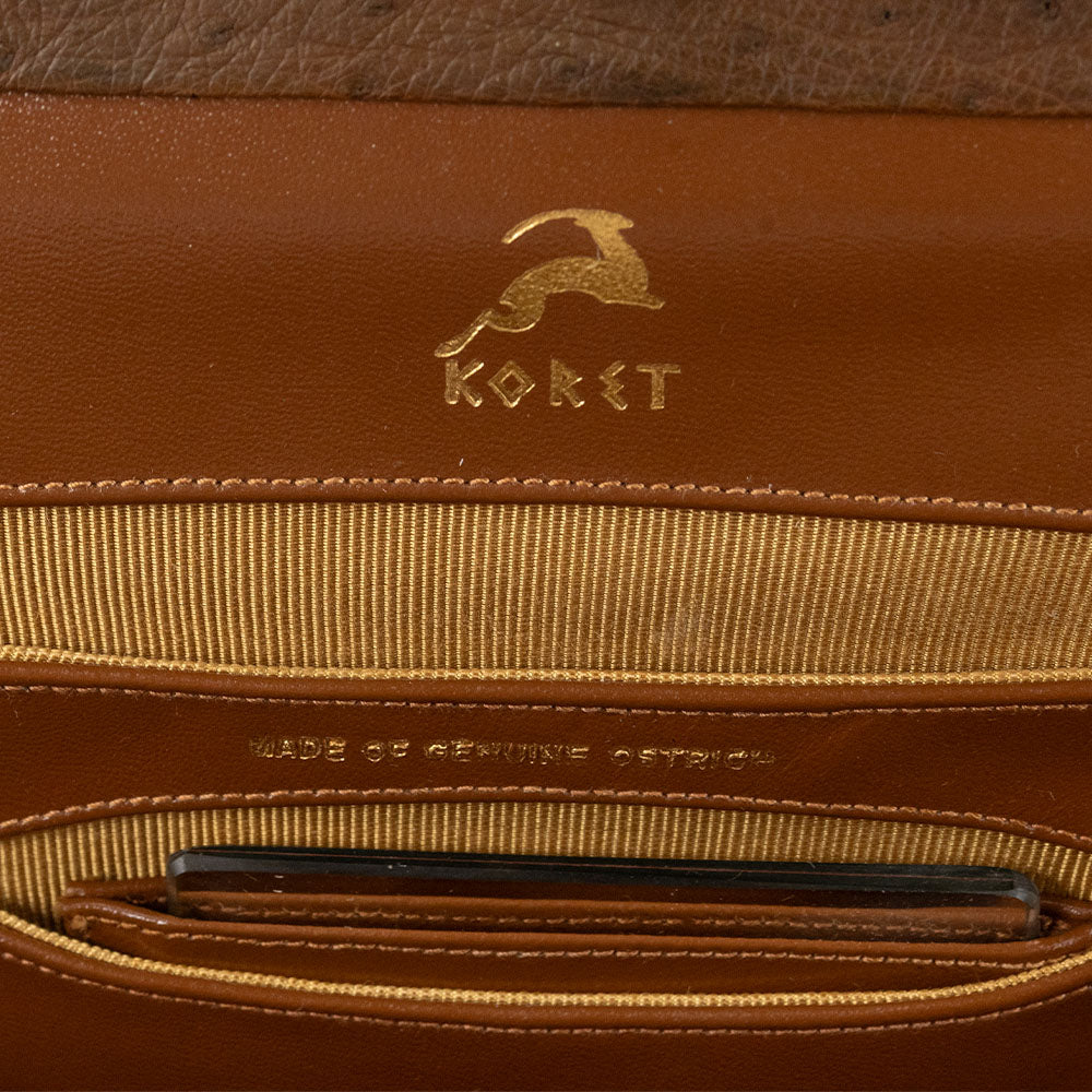 Koret Ostrich Leather Handle Frame Bag