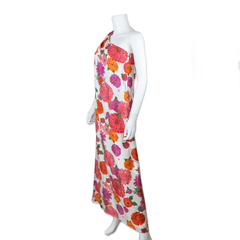 La DoubleJ. One Shoulder Floral Print Maxi Dress