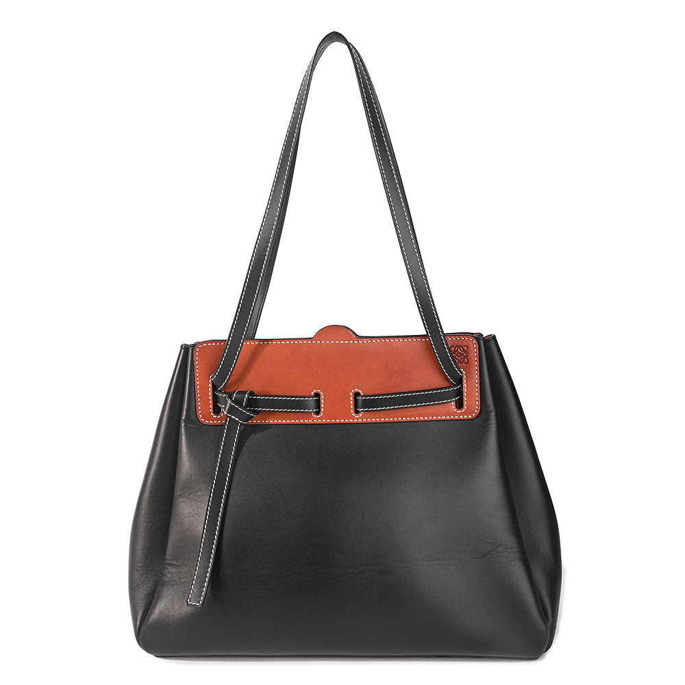 Loewe Black 
Brown Large Lazo Tote Bag