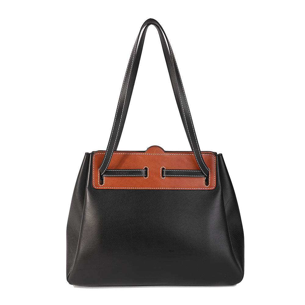 Loewe Black 
Brown Large Lazo Tote Bag