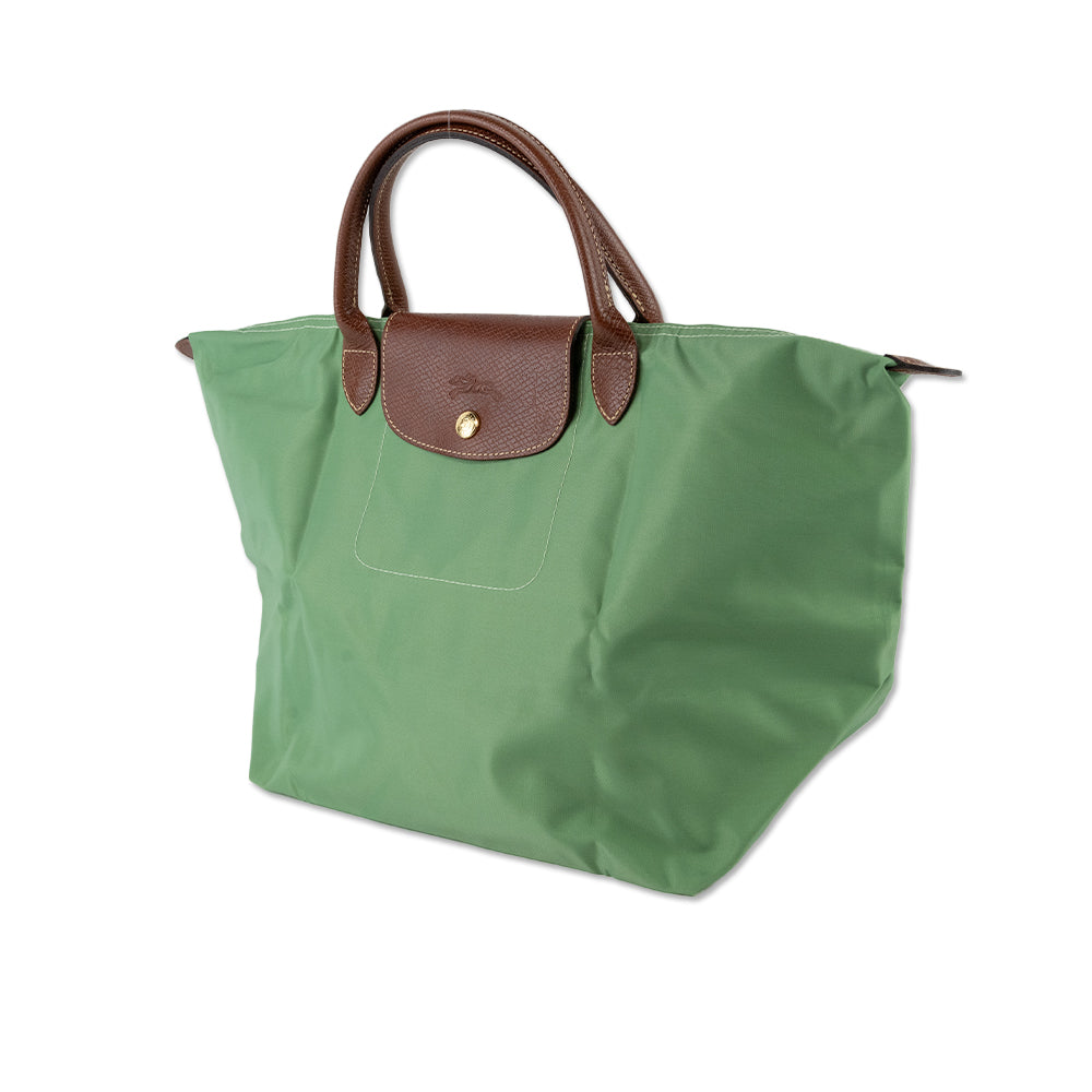 Longchamp Green Nylon Medium Le Pliage Tote