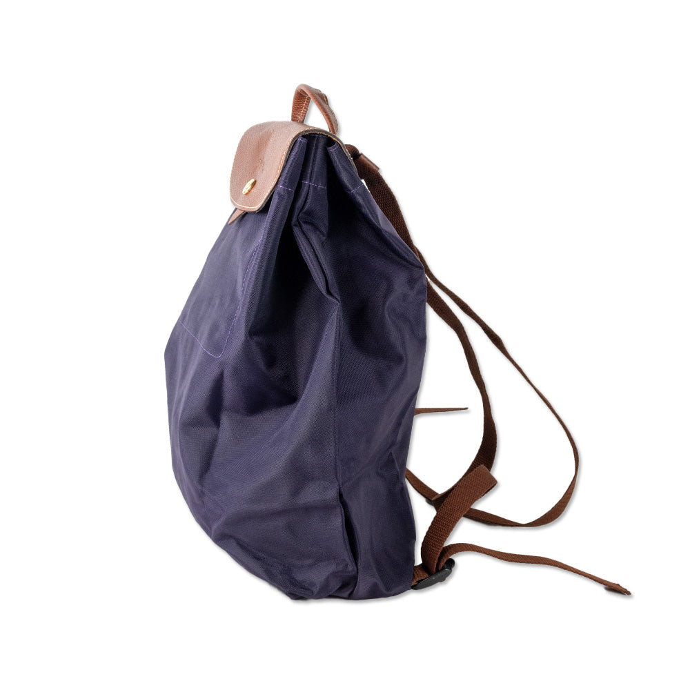 Longchamp Purple Nylon Medium Le Pliage Backpack