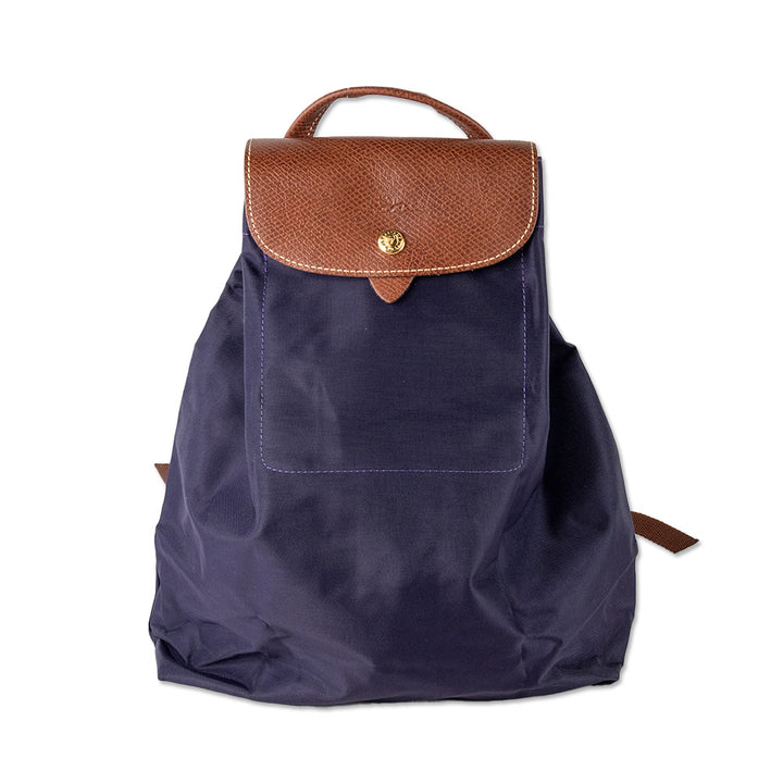 Longchamp Purple Nylon Medium Le Pliage Backpack