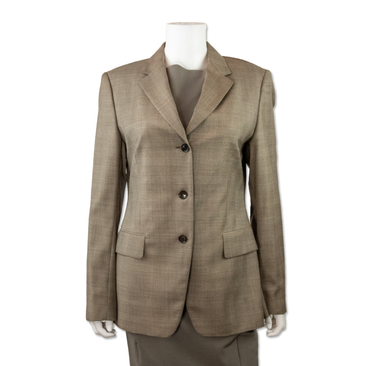 Loro Piana Brown Plaid Wool Blazer