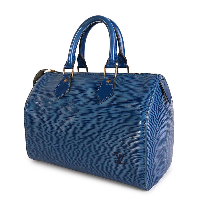 Louis Vuitton Blue Epi Leather Speedy 25