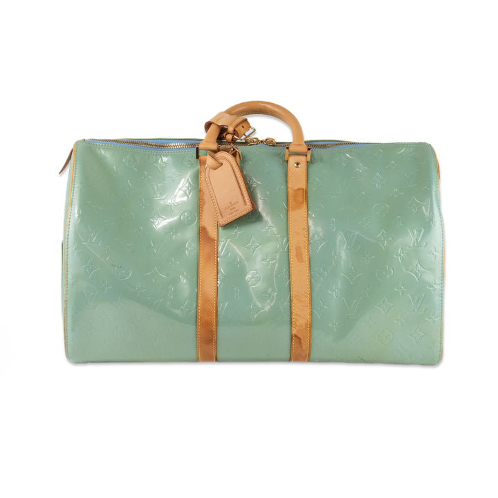 Louis Vuitton Green Vernis Keepall