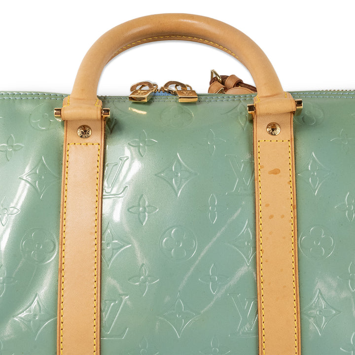 Louis Vuitton Green Vernis Keepall