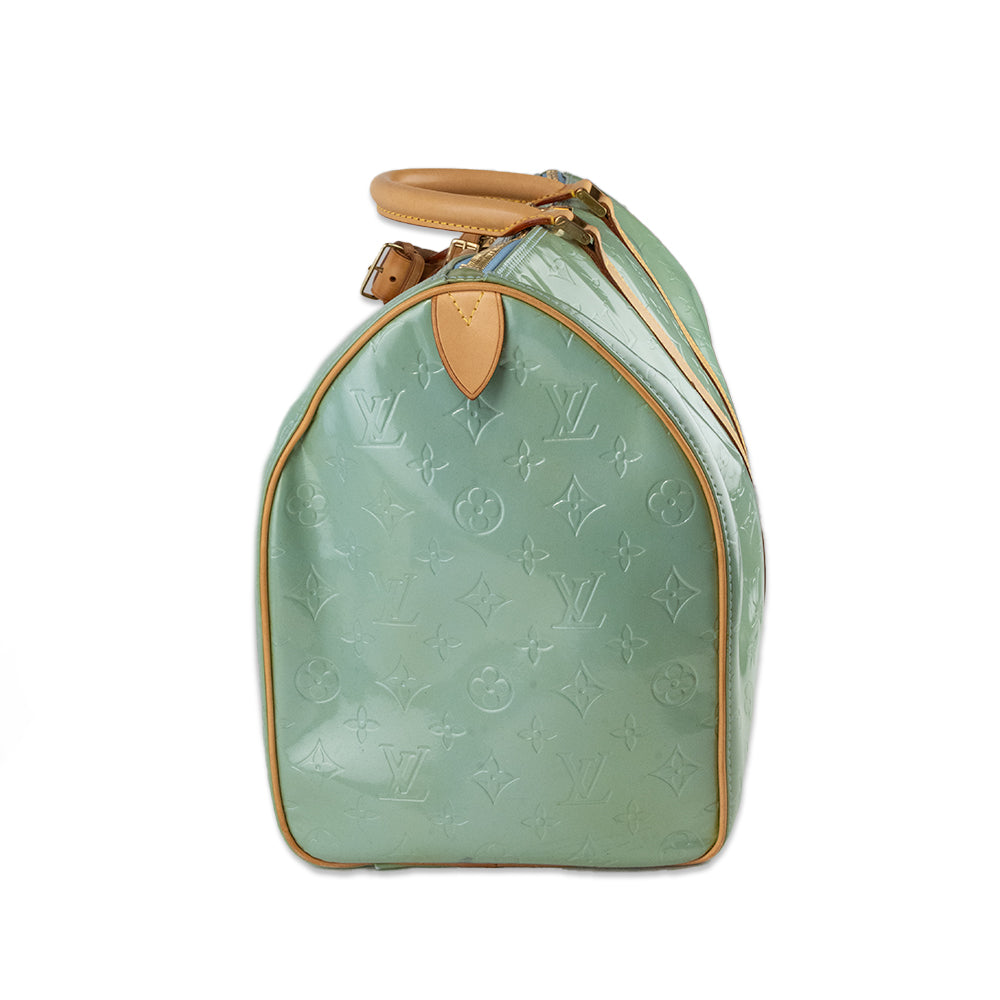 Louis Vuitton Green Vernis Keepall