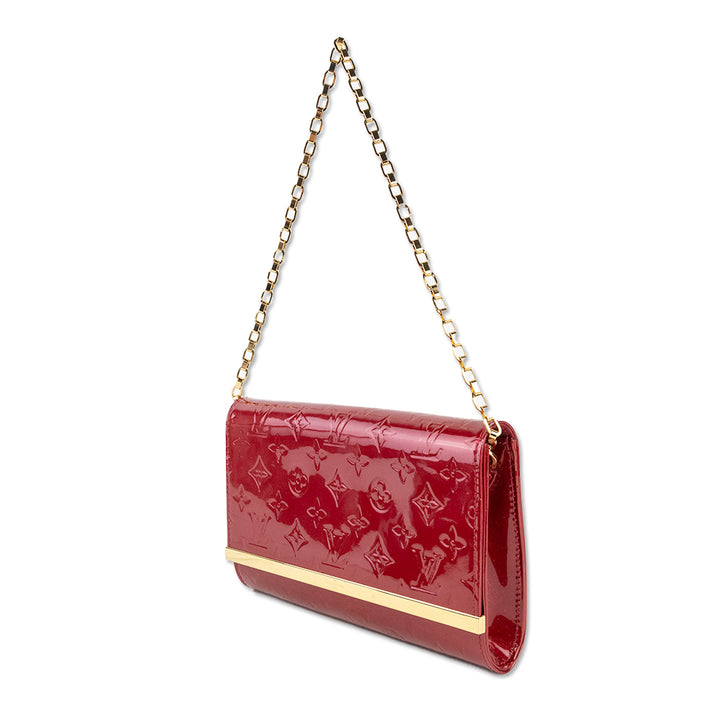 Louis Vuitton Red Ana Vernis Clutch