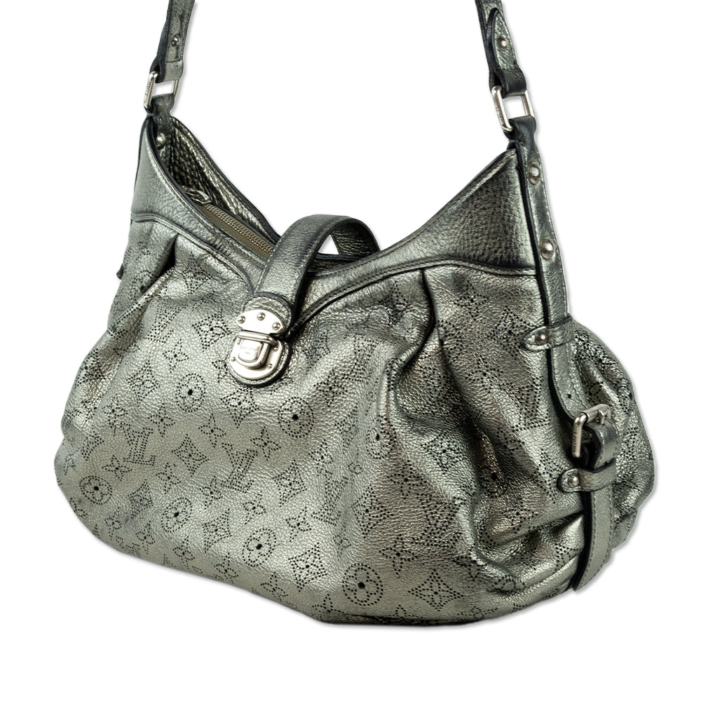 Louis Vuitton Silver Monogram Mahina Leather XS