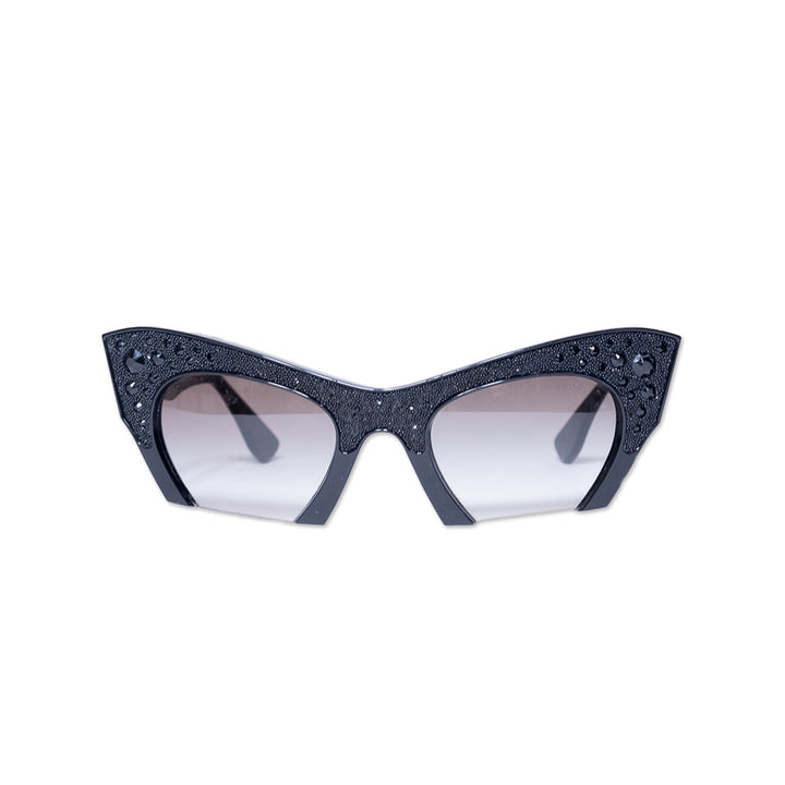 MIU MIU CAT EYE CRYSTAL SUNGLASSES