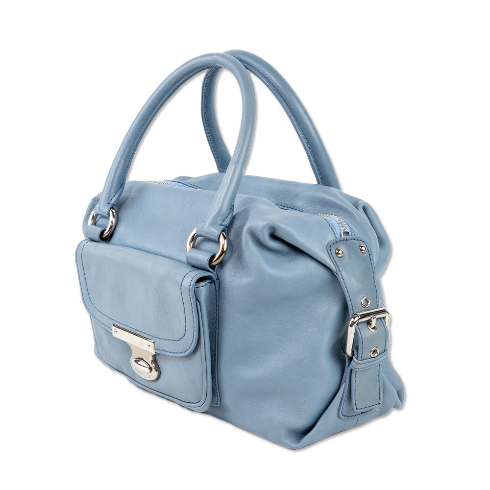 Marc Jacobs Baby Blue Leather Medium Top Handle