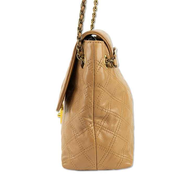 Marc Jacobs Tan Quilted Leather Baroque Bag