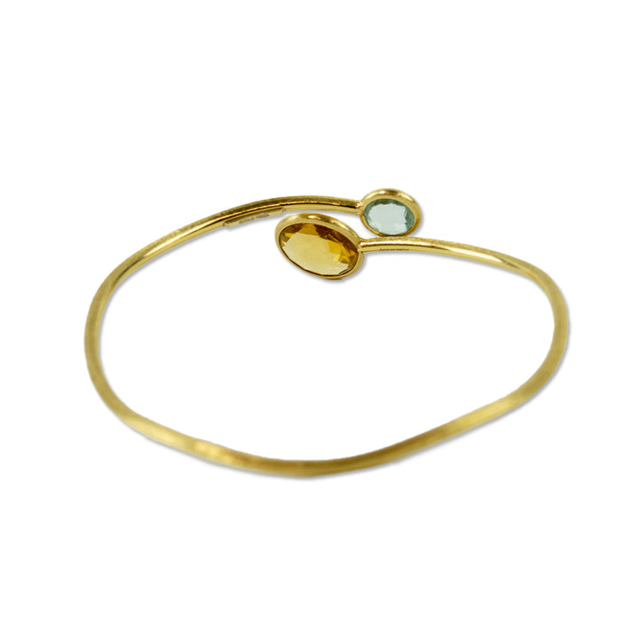 Marco Bicego Jaipur 18K Yellow Gold Citrine 
Blue Topaz Cuff