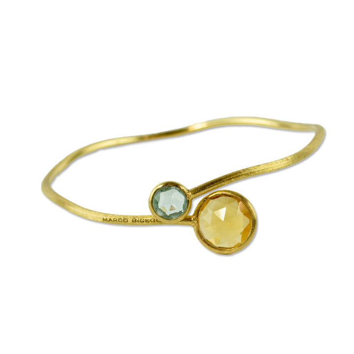 Marco Bicego Jaipur 18K Yellow Gold Citrine 
Blue Topaz Cuff