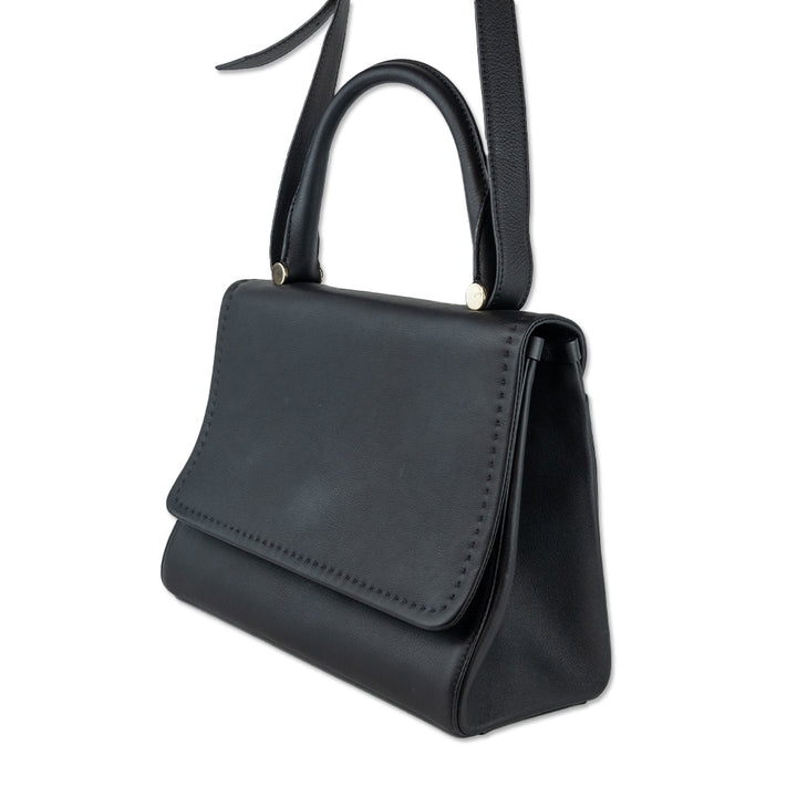 Max Mara Black Leather Ottelia J Satchel