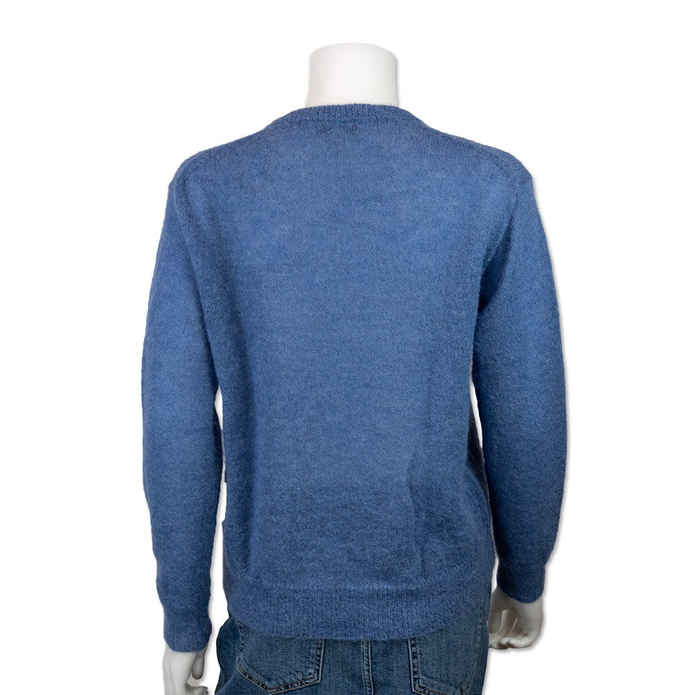 Max Mara Blue Knit Crewneck Sweater