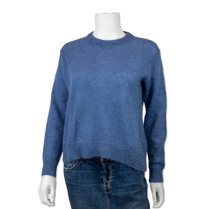 Max Mara Blue Knit Crewneck Sweater