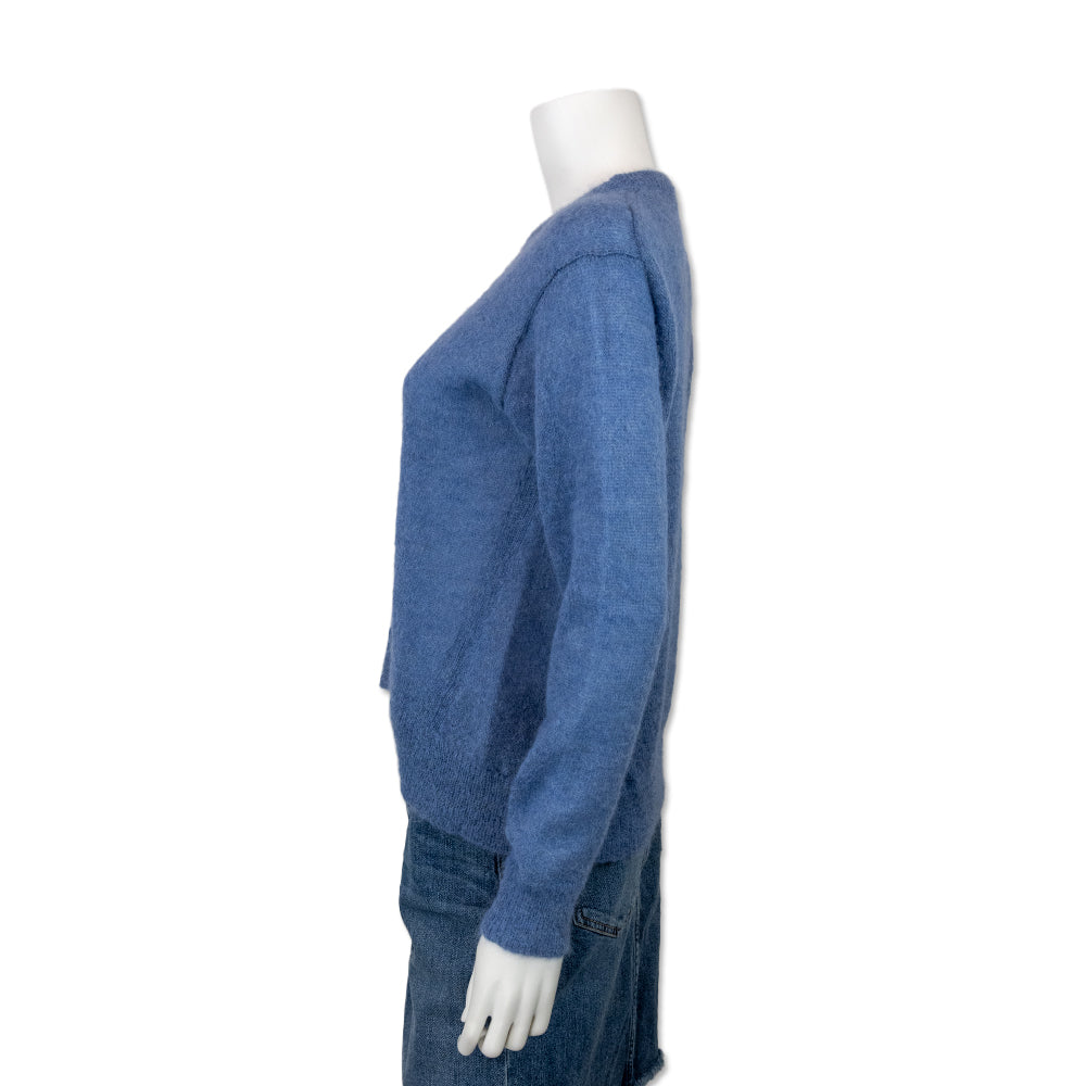 Max Mara Blue Knit Crewneck Sweater