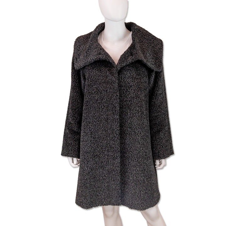 Max Mara Grey Alpaca Wool Teddy Coat