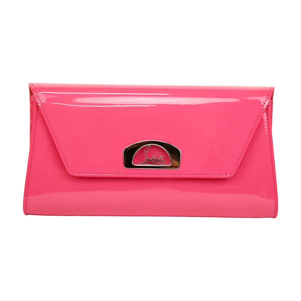 Christian Louboutin Hot Pink Patent Leather Vero Dodat Clutch