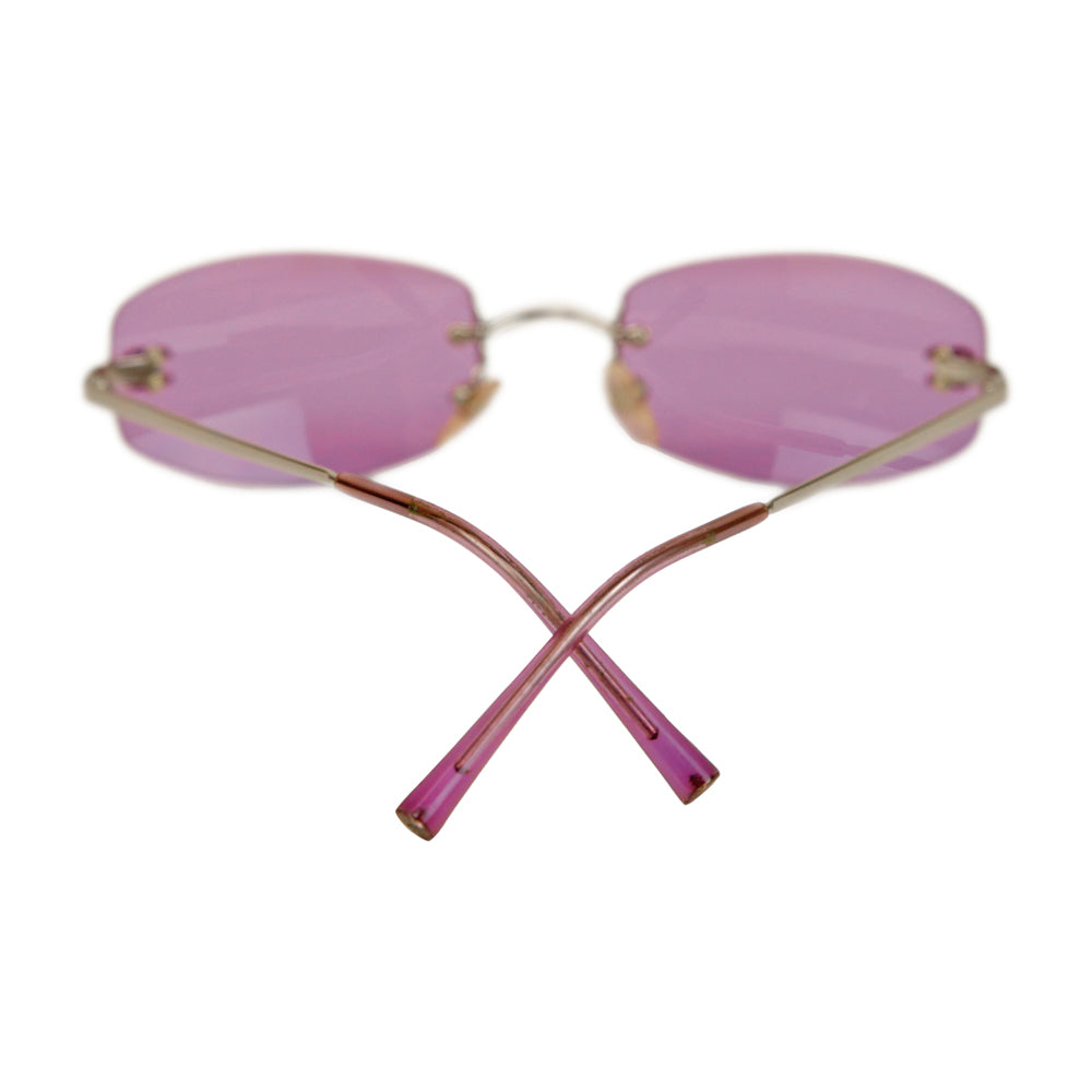 Chanel Purple Rimless Vintage Sunglasses