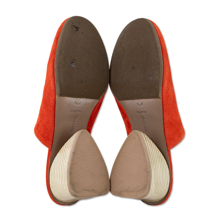 Mercedes Castillo Abia Orange Suede Mules