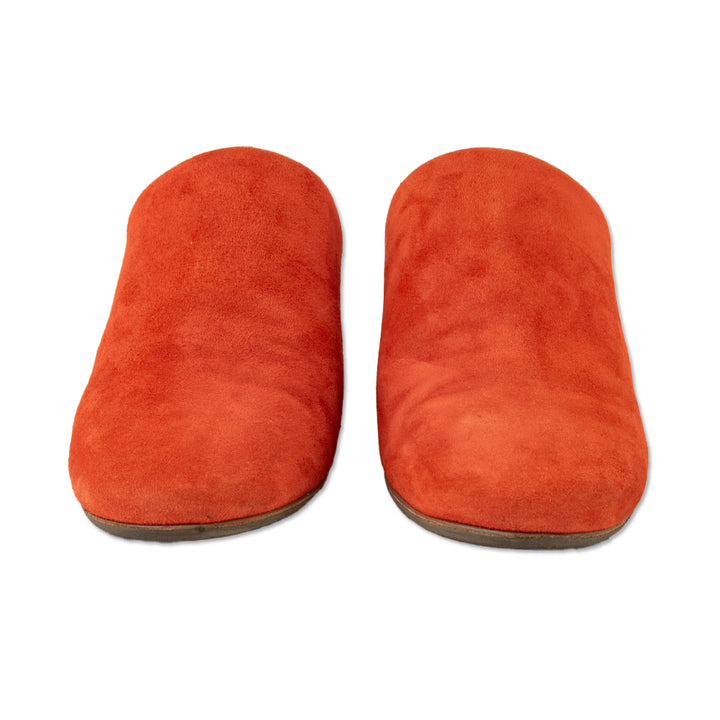 Mercedes Castillo Abia Orange Suede Mules