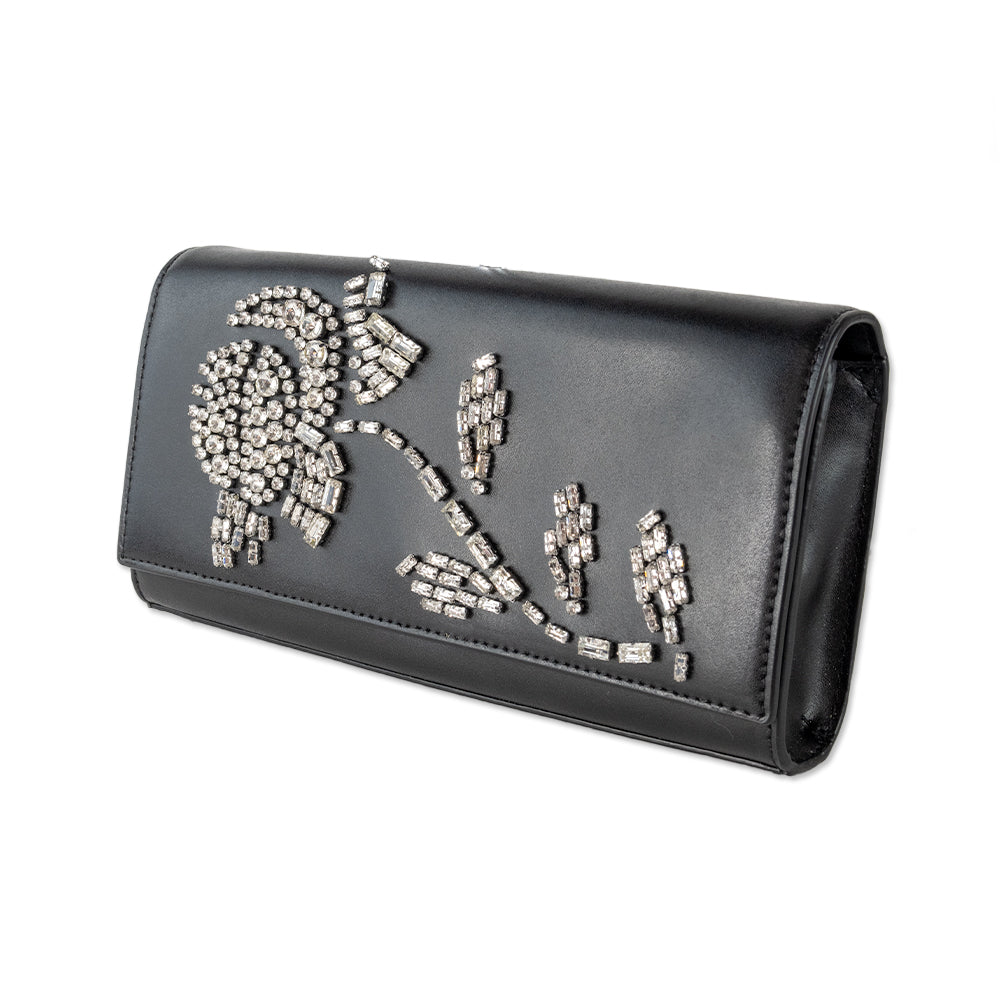 Michael Kors Crystal Rhinestone Leather Clutch